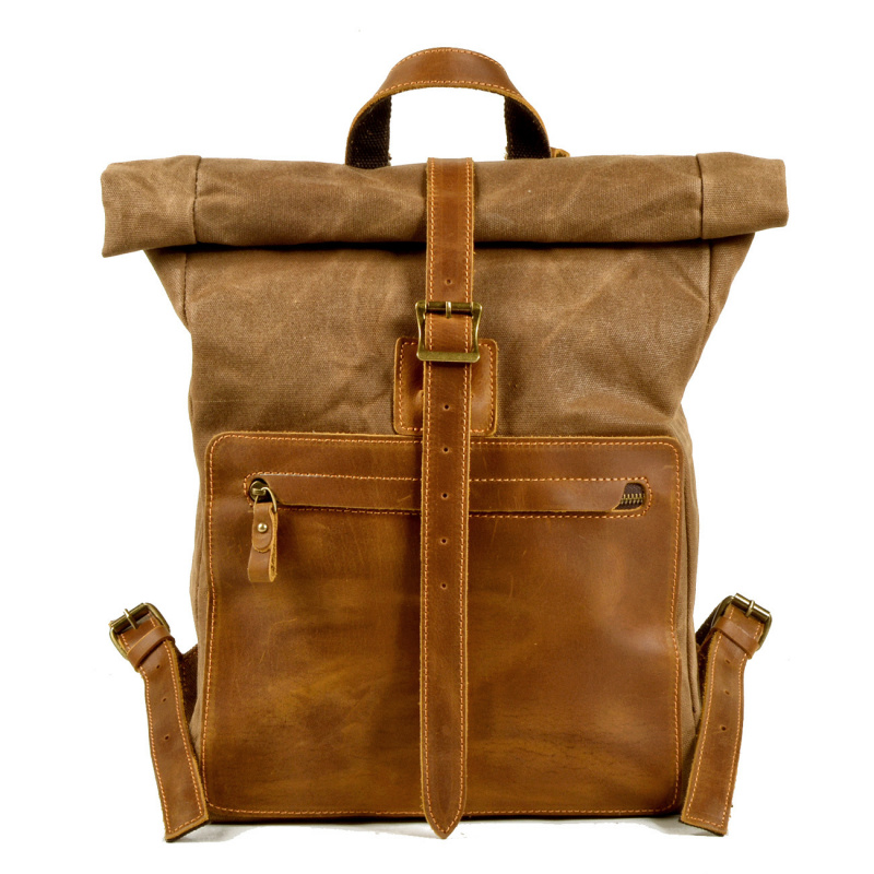 Canvas Backpack Casual - Neuer, schlichter und retro-Wachsleinen-Rucksack für Herren,