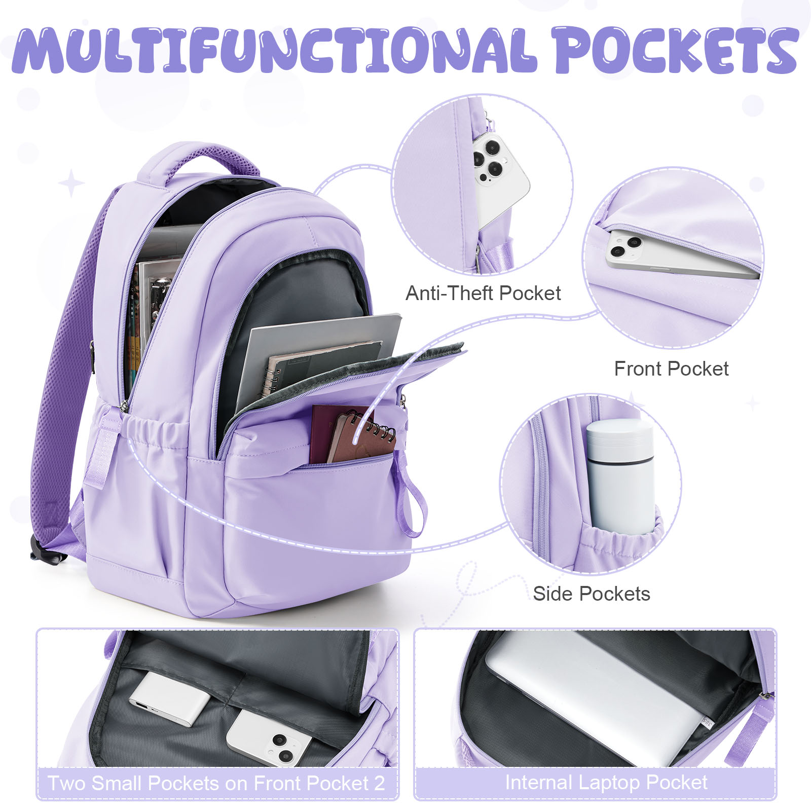Teenager-Schulrucksäcke, lässi – Canvas Backpack Casual Bewertung und Preis