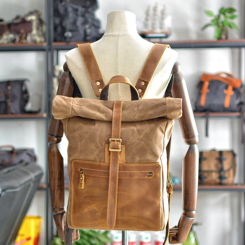 Neuer, schlichter und retro-Wa – Canvas Backpack Casual Bewertung und Preis